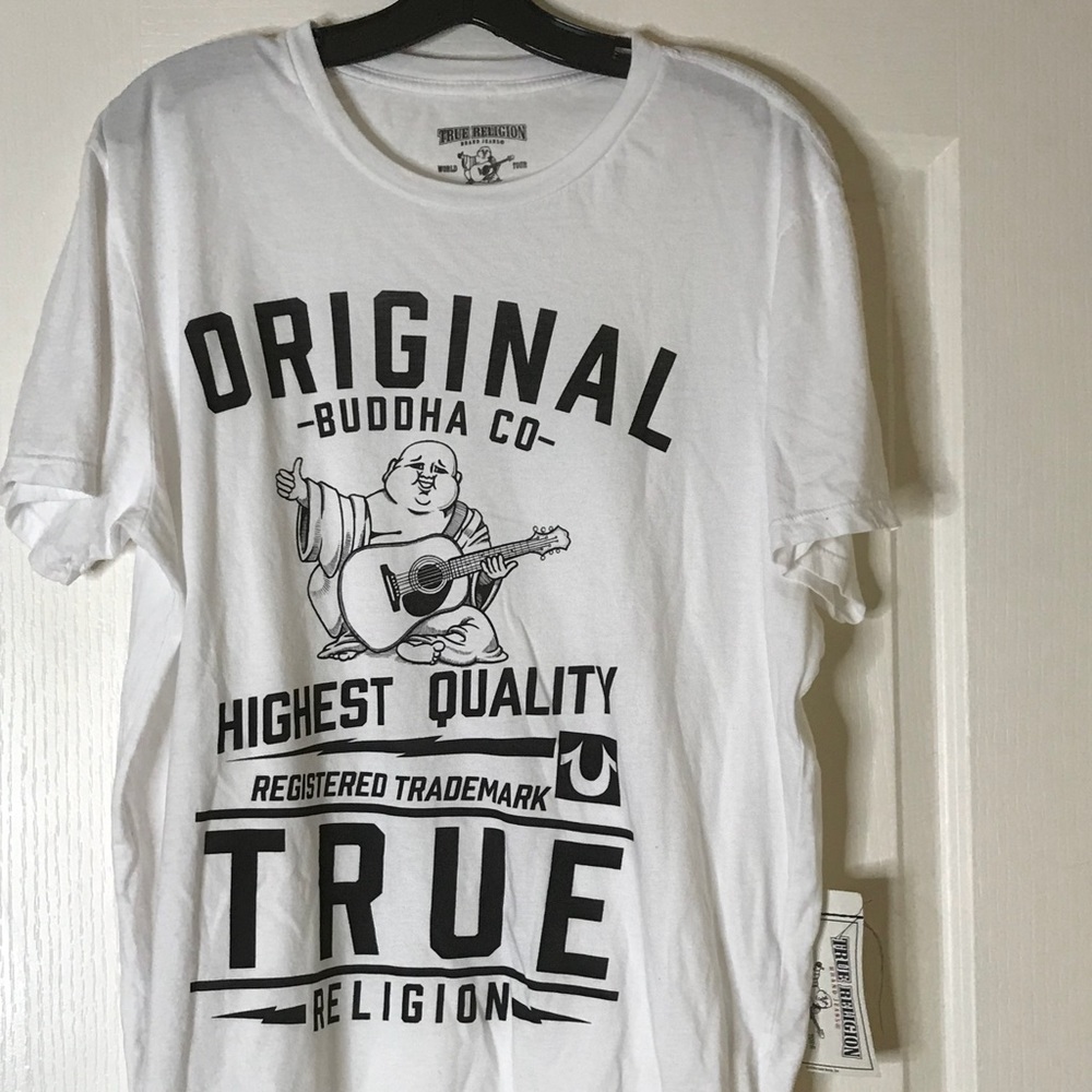 Men’s White True Religion Tee Shirt Size XXL